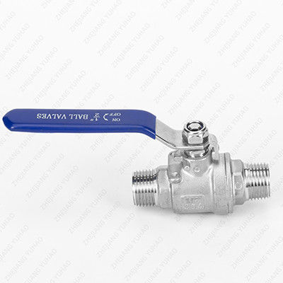Válvula de bola de doble rosca masculina de acero inoxidable 316/304 NPT BSP
