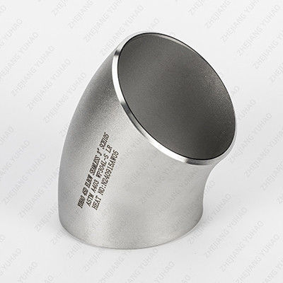 304 304L 316 316L Acero inoxidable 45 grados Codo BW Accesorios para tuberías