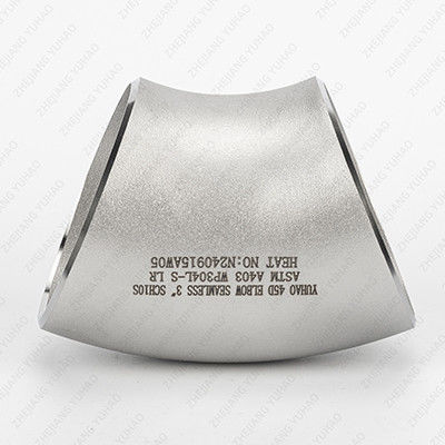 DN5-DN900 SCH10-SCH150 Acero inoxidable de 45 grados para tubos de soldadura con extremo de codo
