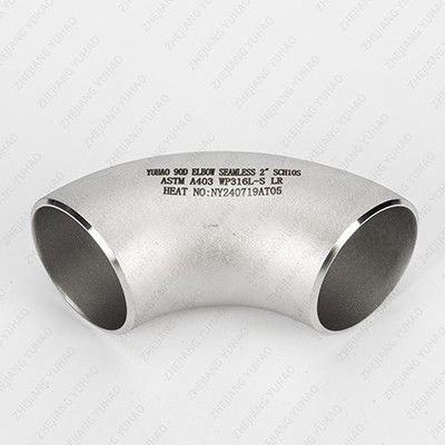 DN10-DN850 SS BW Pipe Fittings 2.5 Acero inoxidable 90 grados Codo